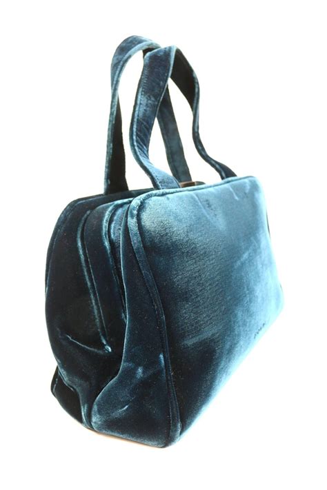 prada blue velvet bag|prada original bags prices.